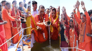 मुख्यमंत्री विष्णु देव साय ने त्रिवेणी संगम में किया पुण्य स्नान, प्रदेशवासियों की सुख-समृद्धि की कामना की cm priyagraj2