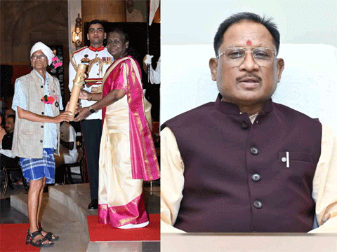 राष्ट्रपति द्रौपदी मुर्मू ने बस्तर के पंडीराम मंडावी को पद्मश्री सम्मान से किया अलंकृत, सीएम साय ने दी बधाई