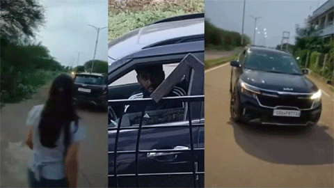 कमल विहार में कपल का हाईवोल्टेज ड्रामा, वीडियो वायरल car55